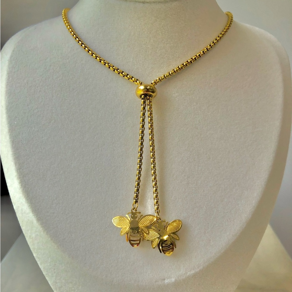 Stainless Steel 
Elegant Gold Butterfly Necklace